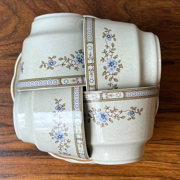 Royal Doulton Tea Set 4 Cups + 4 Saucers Lambethare Dorset LS1049 England 1983 - Picture 3 of 16